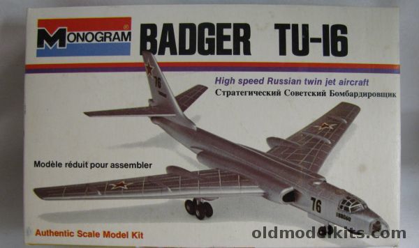 Monogram 1/195 Badger Tu-16 'White Box' Issue, 6793 plastic model kit